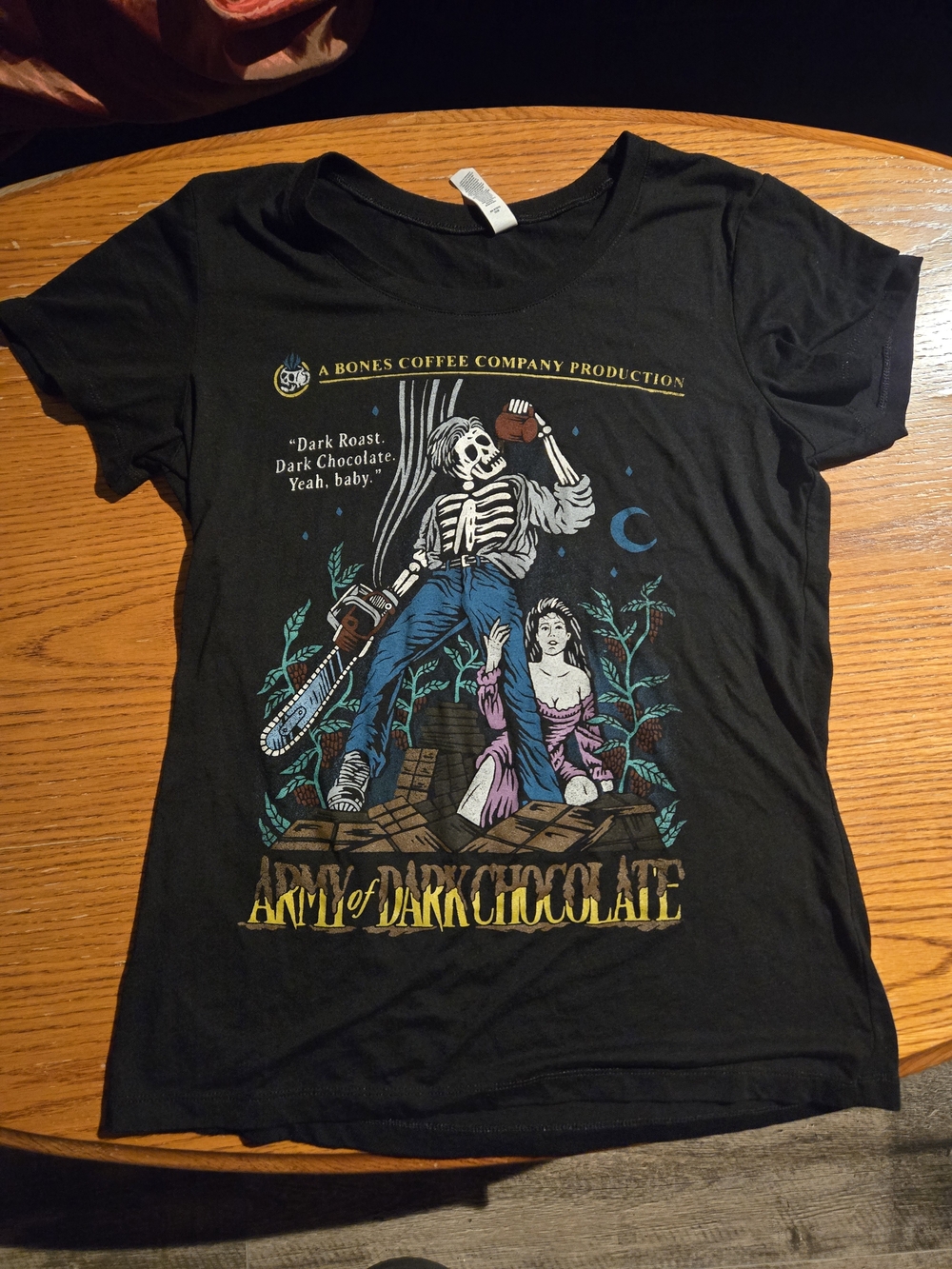 Bones Coffee Army of Dark Chocolate Graphic Tee - Black